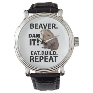 Eat Build Repeat Funny Beaver Animal 