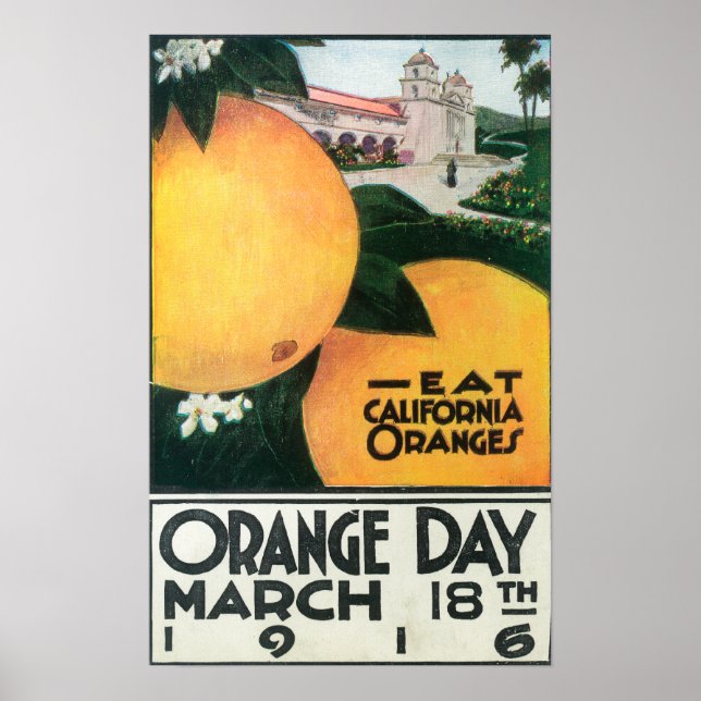 Eat CA Oranges on Orange Day Poster (Front)