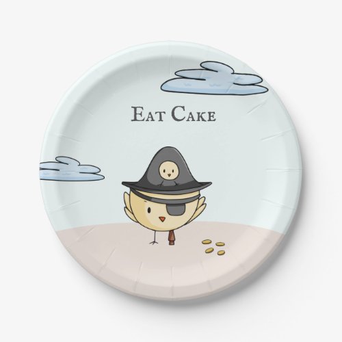 Eat Cake Cute Pirate Themed Party Personalized Paper Plates