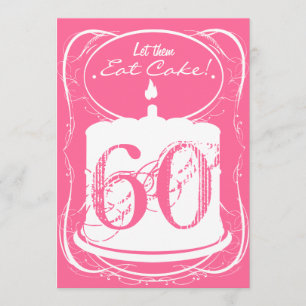Eat Cake Drink Margaritas 60th Birthday Invitation