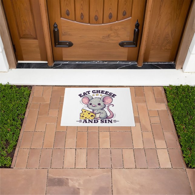 Eat Cheese And Sin Doormat (Outdoor)