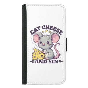 Eat Cheese And Sin Samsung Galaxy S5 Wallet Case