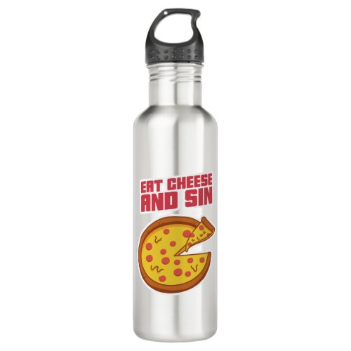 Eat Cheese And Sin Stainless Steel Water Bottle