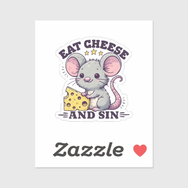 Eat Cheese And Sin Sticker (Sheet)