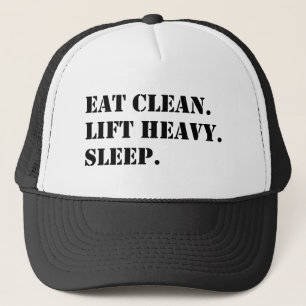 Eat Clean. Lift Heavy. Sleep. Trucker Hat