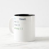 Eat Code Sleep Coder Programmer Software Developer Two-Tone Coffee Mug (Front Left)