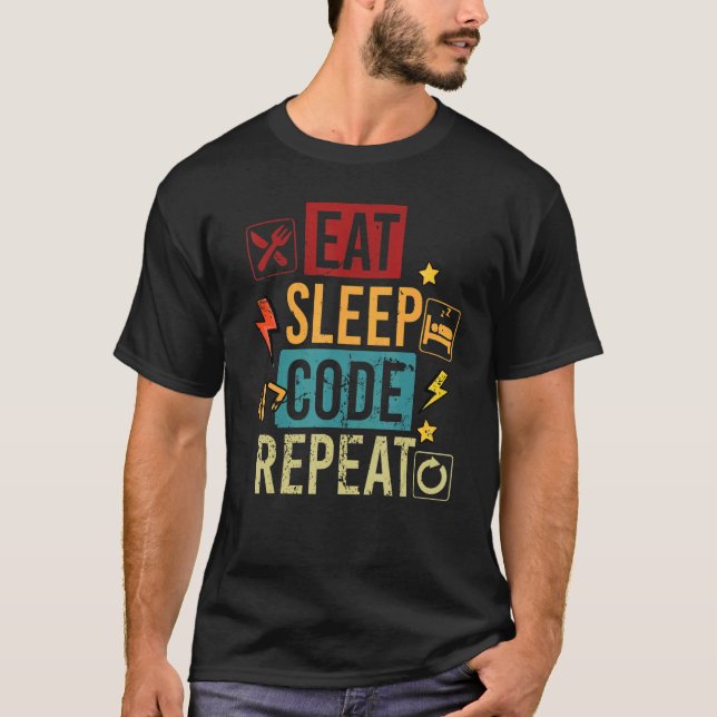 Eat Code Sleep Programming Computer Science Progra T-Shirt (Front)