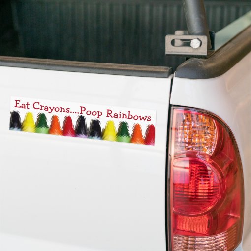 Eat Crayons Bumper Sticker Zazzle