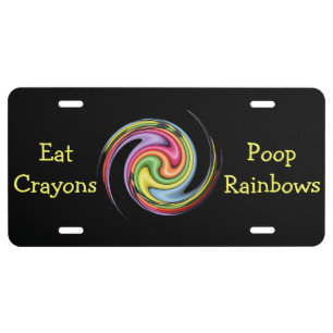 Eat Crayons License Plate
