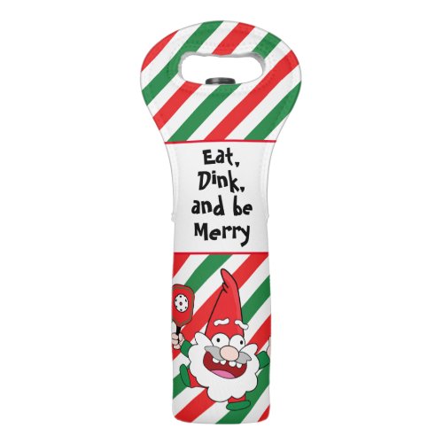 Eat dink and be merry Christmas pickleball  Wine Bag