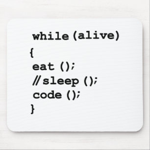 Eat, Don't Sleep, Code, Repeat. Funny Software Pro Mouse Pad