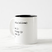 Eat, Don't Sleep, Code, Repeat. Funny Software Pro Two-Tone Coffee Mug (Front Left)