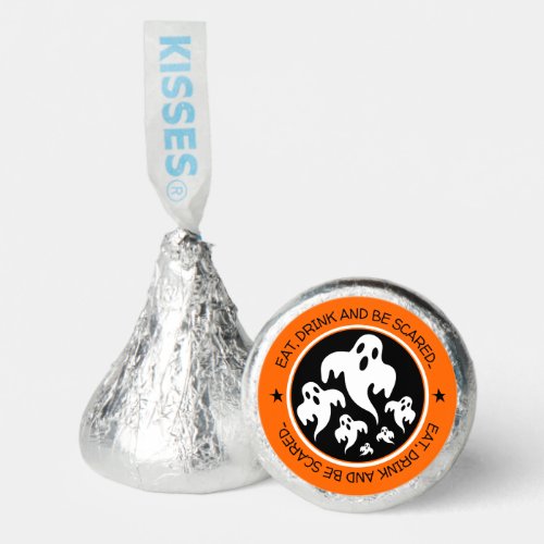 Eat Drind and be Scared Happy Halloween Ghosts Hersheys Kisses