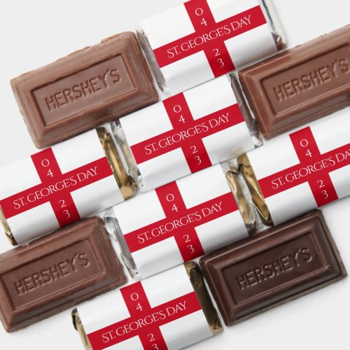 Eat Drink and Be English St Georges Cross Flag Hersheys Miniatures