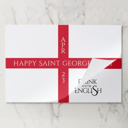 Eat Drink and Be English St Georges Cross Flag Paper Pad