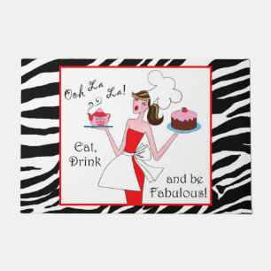 "Eat, Drink and Be Fabulous!" Doormat
