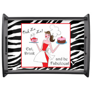 "Eat, Drink and Be Fabulous!" Serving Tray