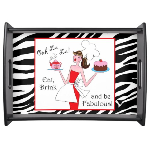 Eat Drink and Be Fabulous Serving Tray