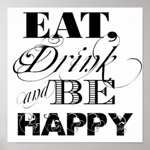 Eat Drink and Be Happy Dinning Room Decor