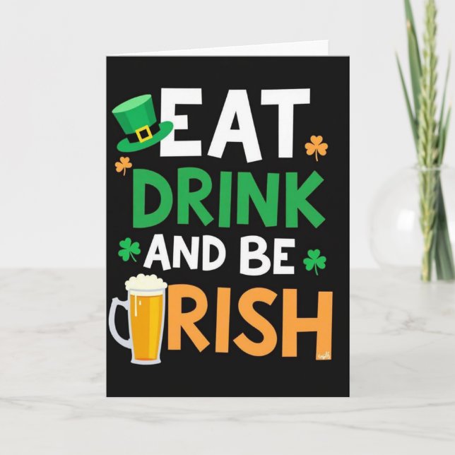 Eat Drink And Be Irish Card (Front)