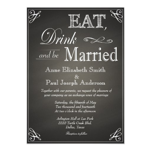 Eat Drink Be Married Invitations 6