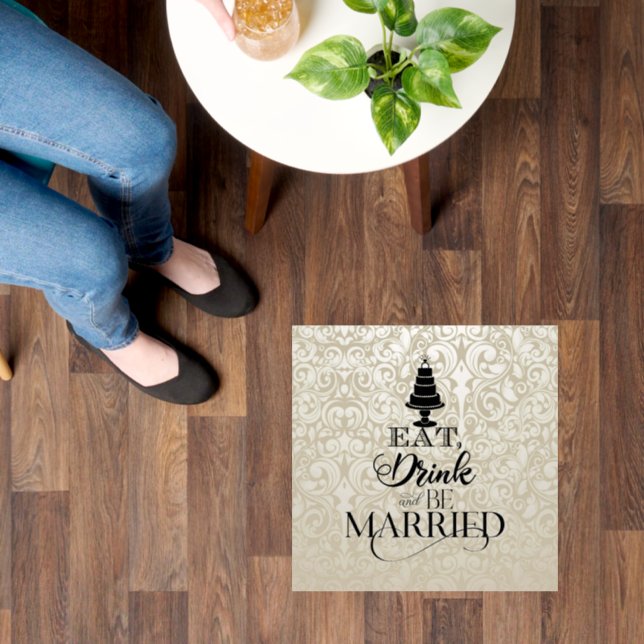 Eat, Drink, and be Married Floor Decals (Floor)