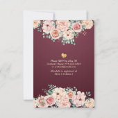 EAT Drink and Be Married Floral Wedding Invitation (Back)