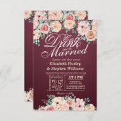 EAT Drink and Be Married Floral Wedding Invitation (Front/Back)
