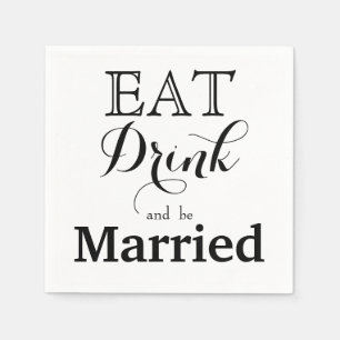 Eat Drink and be Married Paper Napkins