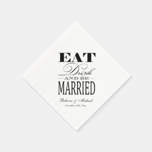 Eat Drink and be Married Paper Napkins