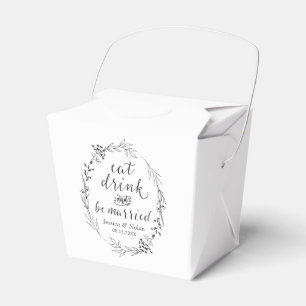 Eat Drink and Be Married Personalized Favor Boxes