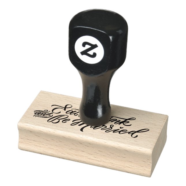 EAT DRINK AND BE MARRIED Personalized rubber stamp (Stamp)