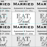 Eat, Drink, and Be Married Personalized Wedding Fabric