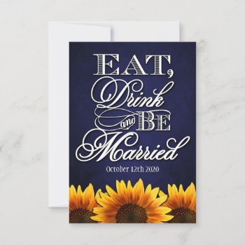 Eat Drink And Be Married Rustic Wedding Rsvp Cards by natureprints at Zazzle