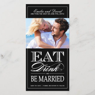 Eat, Drink and Be Married Save the Date Invite
