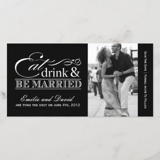 Eat, Drink and Be Married Save the Date Invite