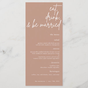Eat, Drink, And Be Married Script Wedding Menu