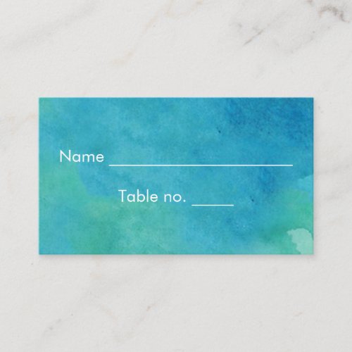 Eat Drink and Be Married Turquoise Wedding Place Card