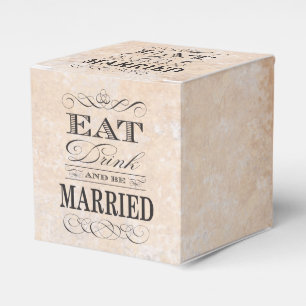 Eat Drink and be Married Wedding Favor Box