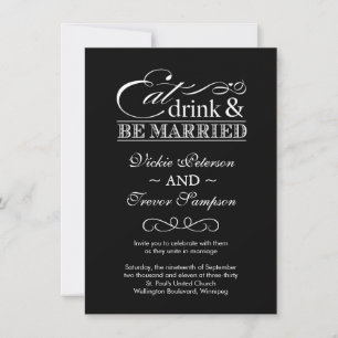 Eat Drink and Be Married Wedding Invitations