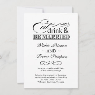 Eat Drink and Be Married Wedding Invitations