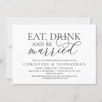 Eat, Drink And Be Married Wedding Rehearsal Dinner