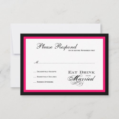 Eat Drink and be Married  Wedding rsvp