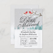 EAT Drink and Be Married Winter Wedding Invitation (Front/Back)