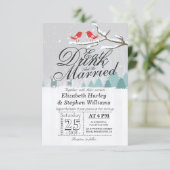 EAT Drink and Be Married Winter Wedding Invitation (Standing Front)