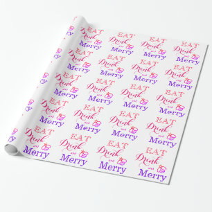 Eat Drink and be Merry - bee Wrapping Paper