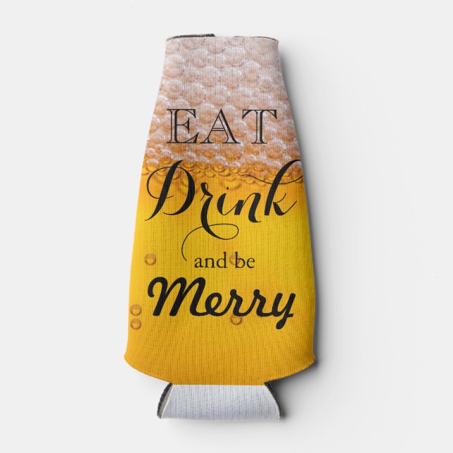 Eat Drink and be Merry Bottle Cooler (Front)