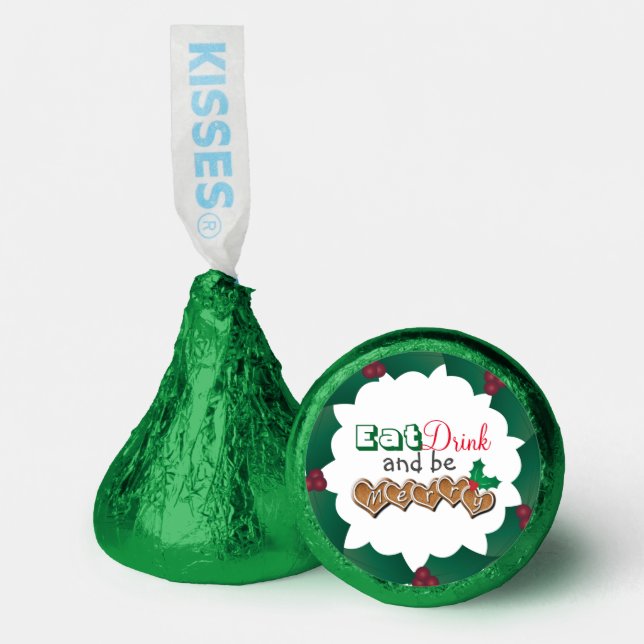 Eat, Drink and be Merry Christmas Hershey®'s Kisses® (Front)