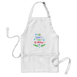 Eat, Drink and Be Merry, Christmas Holiday, ZSSPG Adult Apron
