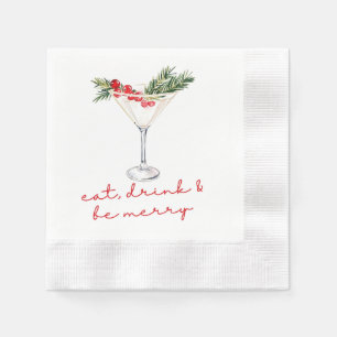 Eat, Drink, and Be Merry Christmas Napkins